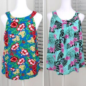 Women's Hibiscus Collection Hawaii Sleeveless Top - Set of Two